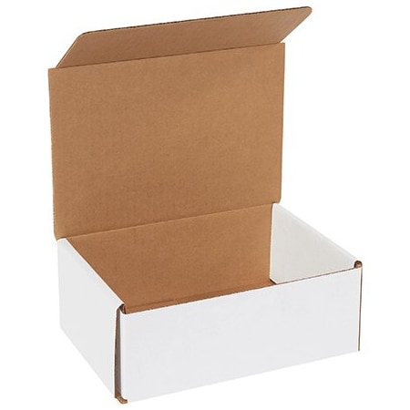 Box Packaging Global Industrial Corrugated Mailers 8L x 6W x 3H White, PK50 M863